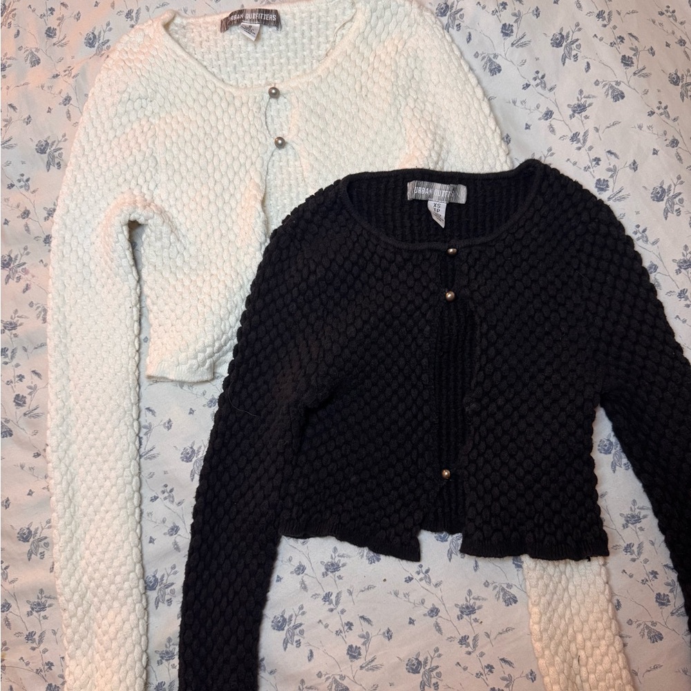 Urban Outfitters Black and White Cropped Cardigans